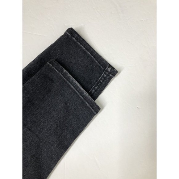 7 For All Mankind Womens 27x29 Black Denim Jeans Skinny Distressed Stretch - Picture 6 of 8